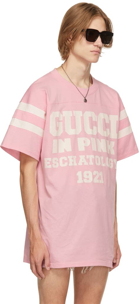 gucci pink shirt free shipping|Pink '25 Gucci Eschatology in Pink 1921' T.